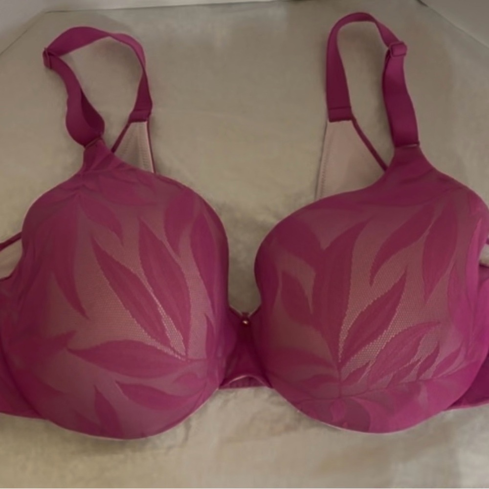 Cacique Pink Molded Cup Bra Underwire 38DD